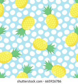 Pineapple Seamless Pattern Vector