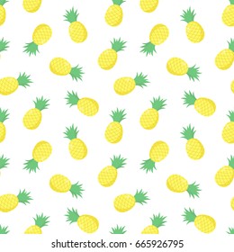 Pineapple Seamless Pattern Vector