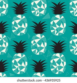 Pineapple seamless pattern vector illustration