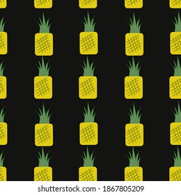 Patrón ininterrumpido de piña.Ideal para impresión textil, tela, papel envolvente, raspado, motivos cerámicos.