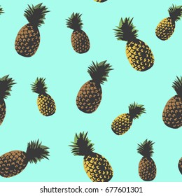 Pineapple seamless patterns