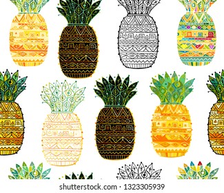 Pineapple set, sketch for your design