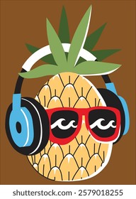 PINEAPPLE SHADES HEADPHONE WAVES LEAF