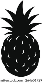 pineapple silhouette vector   spiky fruit outline 