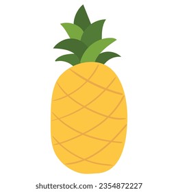 pineapple. Simple and clear flat illustration