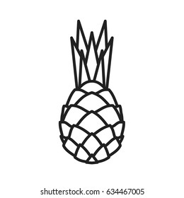 Pineapple Single Isolated Vector Illustration