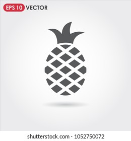 pineapple single vector icon on light background