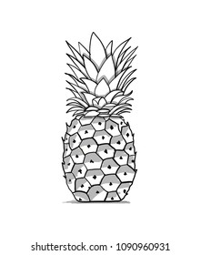 Pineapple, sketch for your design