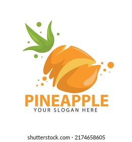 Pineapple Slice Logo Concept. Vector Design Illustration. Vector Templates of Symbols and Icons.