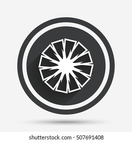 Pineapple slice sign icon. Exotic fruit symbol.