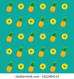 pineapple slice in summer pattern