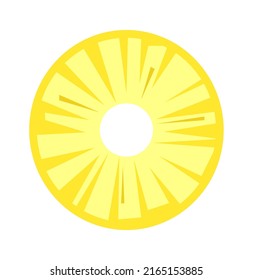 Pineapple Slice Tropical Fruit. Vector illustration