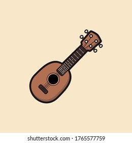 pineapple sopran ukulele vector art