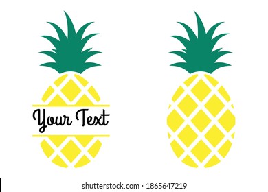 Pineapple split monogram. Split monogram for name.