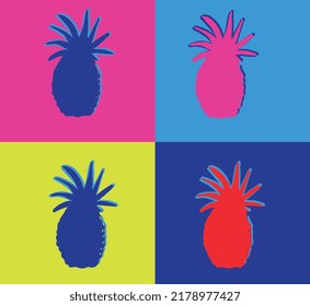 piña al estilo del arte pop
