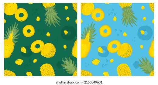pineapple summer fresh pattern doodle cartoon