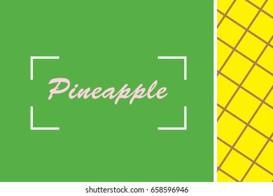 pineapple summer fruit background.