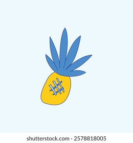 Pineapple Summer Illustration for design needs, Landing Pages, Animation, Apps, Presentations, Content Creator and other Promotions
