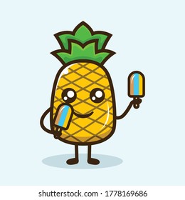 Ananas Sommerferien süße Maskottchen Design