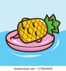 Ananas Sommerferien süße Maskottchen Design