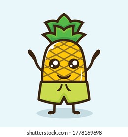 Ananas Sommerferien süße Maskottchen Design