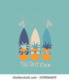 impresiones de niños de pineapple surf océano