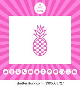 Pineapple symbol icon. Elements for your design