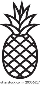 Pineapple symbol icon Graphic elements design