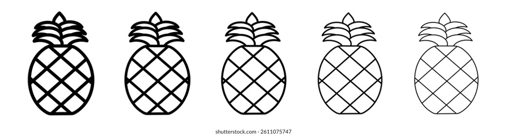 pineapple Symbol mark in Outline style