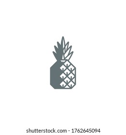 Ananas-Symbol Ananas minimales Vektordesign