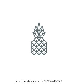 Pineapple symbol. Pineapple Minimal Sign Vector Design