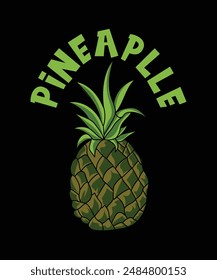 pineapple t shirt design vector illustration 