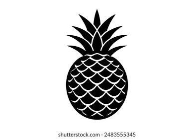 pineapple this is a editable eps file vector silhouette illustration 