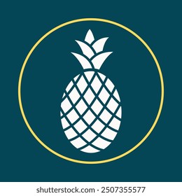 Pineapple trendy icon hard abstract vector illustration colorful artwork beautiful design.eps