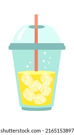 Pineapple Tropical Fruit Cocktail. Vector illustration