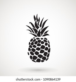 Pineapple tropical fruit icon . Flat vector object. Health symbol.
