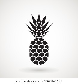 Pineapple tropical fruit icon . Flat vector object. Health symbol.