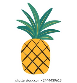Piña, fruta tropical aislada sobre fondo blanco
