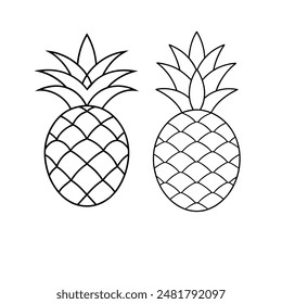 Pineapple is a tropical fruit known for its sweet and tangy flavor. It has a rough, spiky outer skin and a fibrous, juicy interior that is typically yellow when ripe.