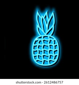 pineapple tropical fruit neon light sign vector. pineapple tropical fruit illustration