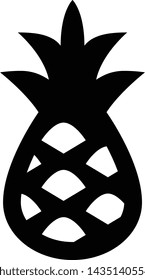 Pineapple Tropical Fruit Vector Icon