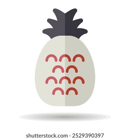 Pineapple tropical fruit vector icon. Graph symbol for food and drinks web site, apps design, mobile apps and print media, logo, UI