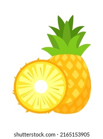 Pineapple Tropical Fruit. Vector illustration