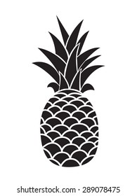 Pineapple tropical fruit. Vector object. Health symbol.