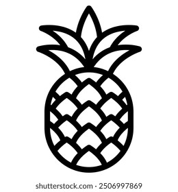 Pineapple tropical holiday icon illustration