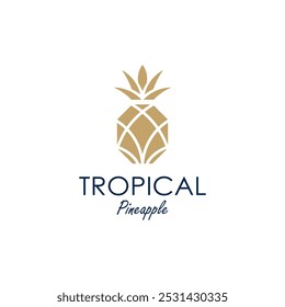 abacaxi tropical logo vetor. modelos de logotipo