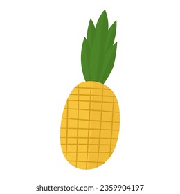 pineapple tropical organic fresh fruit summer vector graphic art