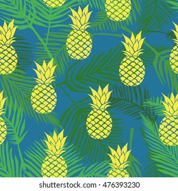 pineapple tropics - vector illustration