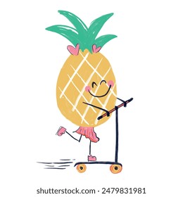 pineapple. t-shirt printing pattern and more
