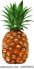 Pineapple vector art isolated summer design